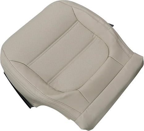 NLQR Front Driver Side Bottom Replacement Seat Cover Tan Perforated Microfiber Leather Compatible with Volkswagen Jetta 2011-2017