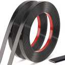 Black Trim Peel and Stick 0.4'' W  394''L Total Strip Tape, 2 Rolls Self-Adhesive Molding Trim Tape for Mirror Frame Border Walls Cabinet Tile Decorative