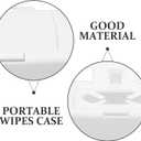 Refillable Plastic Wipes Dispenser Box with Lid Portable Wet Tissue Holder for Baby and Adult Use Non-Slip One-Hand Operation Storage for Living Room Kitchen Bathroom Bedroom