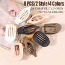 4 x 8 Piece French Flat Hair Clips for Women  Matte No-Slip duckbill Claw Barrettes for Thick & Thin Hair, Side Slide Volume Clips for Girls (Style 2)