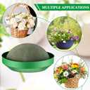 8 Sets Floral Foam Round, 5.5 x 2.7 Inch Floral Dry Round Flower Foam Half Ball with Bowl for Artificial Plant Arrangement and Wedding and Garden Decorations