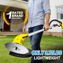 Aokia Electric Weed Wacker Cordless, 12V Battery Powered Weed Eater Cordless with Adjustable Pole (65inch), Lightweight Grass Trimmer Cutter/Edger/Mower with 2 Types Blade for Yard Lawn and Garden