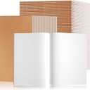 30PCS A5 Blank Kraft Notebooks Bulk, 8.3x5.5inch Unlined Paper Composition Notebook, 60 Pages Travel Journal Notebook Set for Work, School, Student,Kids and Writing
