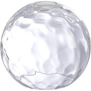 Aspen Creative 28009-63-1 Clear Hammered Glass Shade for Pendant Lights, Wall Sconces, and Lamp Posts, 1-7/8" Fitter Size, 6-5/8" High x 7-1/8" Diameter