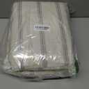 DriftAway Farmhouse Linen Blackout Curtains 96 Inches Long for Bedroom Striped Double Layer Thermal Insulated Sound Reducing Lined Grommet Rustic Drapes for Living Room 2 Panels W52 x L96 Gray