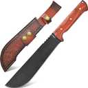 GTK45 Fixed Blade Knife 8MM Thick DC53 Steel Blade Full Tang Rosewood Handle Fix Knifes for Camping Bushcraft Collection(Black)