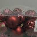 Christmas Ball Ornaments Wine Red Christmas Tree Decorations with Hang Rope-36pcs Shatterproof Christmas Ornaments Set with 6 Styles in 3 Sizes(Small Medium Large)