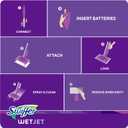Swiffer Wet Jet Mop Cleaning Pads Refill, Floor Cleaner for Mopping Wood, Laminate, Tile in Home, Bathroom, Kitchen, All Purpose Multi-Surface Spray Mop Pad for Floor Cleaning, 24ct