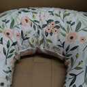 Boppy Nursing Pillow - Firm, Ergonomic U-Shaped Bottle and Breastfeeding Pillow with High Lift for Comfort and Support, Spacious Surface - Pink Garden Flowers