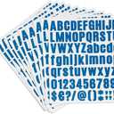 Vinyl Letter Stickers - 10 Sheets, 1 inch Self-Adhesive, Blue Decals for Mailbox, Scrapbooking, DIY Crafts, Classroom Decor, Door Car 4 Pack