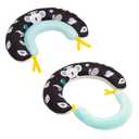 Taf Toys 2-in-1 Tummy Time Support Toy for Newborns & Infants, Soft Panda Support Toy with High-Contrast Crinkle, Baby Development Toy for Neck & Arm Support, Sensory Activity Mat 0-6M