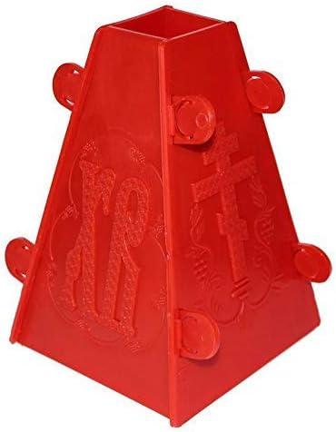 Red Russian Pascha Easter Xb Plastic Cheese Mold 6,3 inch Tall 1 KG