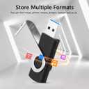 KOOTION 10 Pack 32GB Flash Drive USB 3.0 Thumb Drive USB Drives Jump Drives Keychain Memory Stick Black