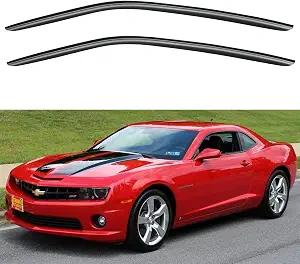 2 x Window Visors Rain Guards for 2010-2025 Chevy Camaro Coupe