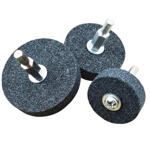 3 Pcs Mounted Stone Grinding Wheels with 1/4-Inch Shank 40mm/50mm/60mm Diameter Abrasive Stone Grinding Wheels for Drill, Grinder, Rotary Tools