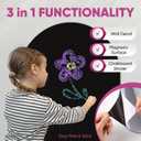 Arch Magnetic Wall Decal - 48" x 24" Matte Finish Chalkboard Sticker for Wall - Magnetic Board for Playroom, Home Classroom(Black)