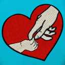 ZEGINs Hoding Hands with You Patch Embroidered Applique Badge Iron On Sew On Emblem