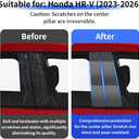 Car Door Window B C Pillar Trim Carbon Fiber Style Film for Honda HRV HR-V 2023 2024 2025 2026 2027 Automotive Exterior Accessories Pillar Post Protection Decor TPU Sticker Cover 6-Pcs Kit