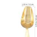 FRCOLOR Brass Tea Scoop for Loose Leaf Tea Small Metal Spoon Coffee Bean Scoop Measure Spoon for Home Restaurant