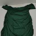 Women's Sexy Off Shoulder Sleeveless Bodycon Ruched Midi Elegant Cocktail Evening Party Night Tube Dresses (XX-Large, 88-dark Green)