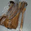 Wooden Spoons for Cooking, 10PCS Teak Wood Cookware Utensil Set with Hooks - Smooth Finish, Non-Stick, Comfortable Grip, Heat Resistant Kitchen Utensils