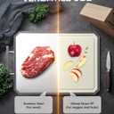 EXTRA LARGE Cutting Board,Double Sided Stainless Steel Cutting Boards Set for kitchen,Stainless Steel/Wheat straw pp Cutting Board for meat,Dishwasher Safe [20 * 13.8+16 * 11+12 * 8.3 Inch], 20l*13.8w+16l*11w + 12l*8.3w