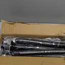 Black Long Curtain Rod Tension Shower Curtain Rods 30 to 120 inch Adjustable Spring Heavy Duty Rods for Bathroom Windows Outdoor No Drill No Slip Spliced and Telescopic Design