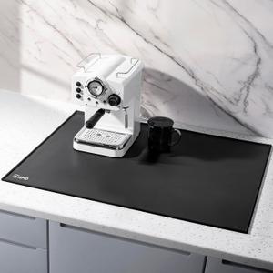 SAPID 32"x24" Extra Large Silicone Mat With Raised Edge, Rolled-Up Silicone Mats For Kitchen Counter Heat Resistant Silicone Mat With Lip, Thick Countertop Protector Mat,Silicone Mats For Crafts,Black