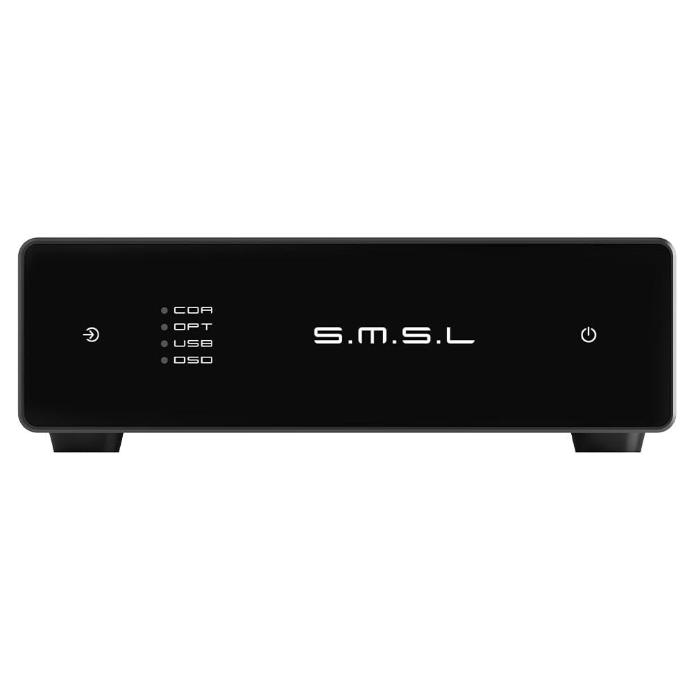 SMSL D1 Hi-Res Audio Dac,USB/Optical/Coaxial Input,RCA Output,ROHM BD34352EKV Chip,768kHz/32-bit Decoding,Compatible with Computers,Mobile Phones,DAC,TV,Earamplifiers,Power Amplifiers,Active Speakers, Black