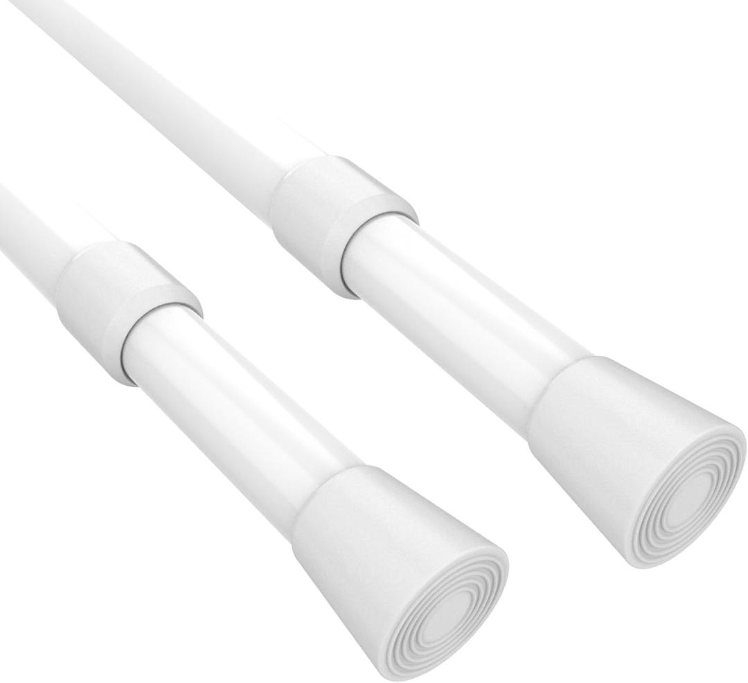 Tension Rods Room Divider, Premium Adjustable Curtain Tension Rod, 53-100 Inch Large Curtain Rod, No Drilling Tension Pole for Kitchen, Bathroom, Cupboard, Wardrobe, Window, Bookshelf DIY Project 2PCS