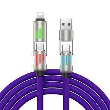 4-in-1 Fast Charging Cable, 240W USB-A/C to Type-C,4-in-1 Universal Multi USB Charging Cable,240W Max Fast Charger Cord