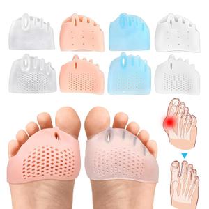 Toe Separators,Toe Separators For Women & Men, Toe Spacers, Breathable Bunion Corrector, dea for Mortons Neuroma, Blisters, Diabetic Feet, Hammer Toe, Rapid Pain Relief 4 Colors (8 PCS)