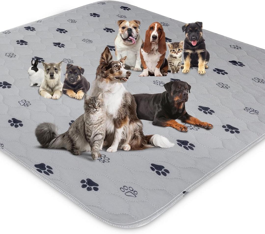 GOGREEN Waterproof Reusable Pets Training Pads Washable Pee Pads for Dogs, Puppy Pads for Potty Training with Leakproof Bottom (1 Pack, 72"x72")
