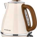Evoloop 1.7L Electric Kettles, BPA Free Tea Kettle, Hot Water Boiler Heater, Stainless Steel Teapot, Auto Shut-Off & Boil-Dry Protection, 120V/1500W (Glossy cream)