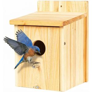 Wooden Bird Houses for Outside Birdhouses Nest Bluebird House for Cardinals Finch Wren Swallow for Garden Viewing 1B (6inch6inch9inch)