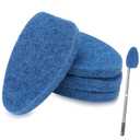 4 Pack Shower Scrubber Refill, Compatible with Scotch Brite Tub and Tile Scrubber, Durable Blue Brush Heads for Effective Bathroom & Kitchen Cleaning
