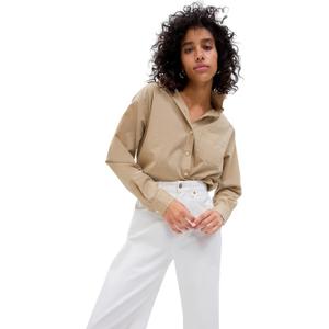 GAP Women's Big Shirt (Medium, Khaki)