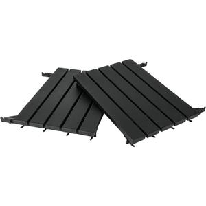 Skyflame 2 Pieces Folding Side Shelves Compatible with Kamado Joe Classic Series Grills, Aluminum Side Plate with Hooks for Hanging BBQ Tools