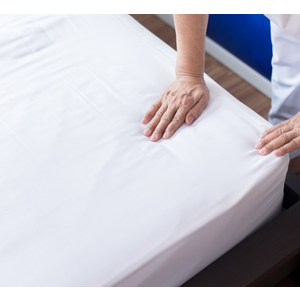 2pcs White Flat Fitted Sheets Bed Sheets 16x16"