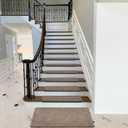 PURE ERA Bullnose Carpet Stair Treads Ultra Plush Brown 14 Pcs | 36x9.5 Inch Self Adhesive Non Slip Soft Stair Carpet for Wooden Step Indoor, Reduce Noise for Stairs, Washable and Reusable