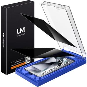 UniqueMe 2 Pack for Samsung Galaxy S24 Ultra Privacy Screen Protector, [Dust-Free Kit] Auto-Positioning Bubble Free Easy installation 3D Curved Full Coverage [Not Glass][Support Fingerprint Unlock]