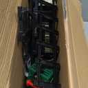 JQ JUQU Remote Control Train Set for Kids Ages 3-8, Electric Toy Train with Steam, Lights & Sounds, Includes 17 Tracks & Rechargeable Battery for Indoor Play