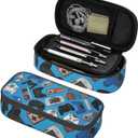 Video Game Controller Background Pencil Case Bag Pen Holder Pouch School Office Marker Desk Organizer Stationery Storage For Kids, Students