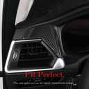 JSWAN Carbon Fiber Center Console Dashboard Panel Trim Cover for BMW 3 4 Series G20 G22 G21 G82 G42 330i 325i 430i 425i 225i M4 (LHD) Dashboard Lid Stripe Cover (2pcs Carbon Fiber)