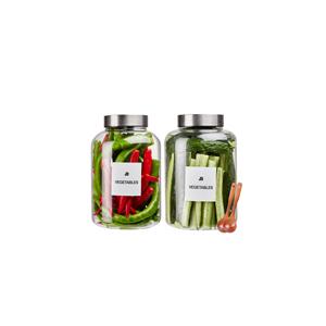 100 oz Fermentation Mason Jar, 100  oz Glass Pickle Jar for Fermenting, Glass Canister for Food,Kitchen Glass Container for pickle, flour, Cookie, Candy, Loose Tea(100 oz)