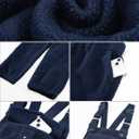 luvamia Sherpa Overalls for Women Loose Fit Winter Fuzzy Fleece Warm Bib Pocket Adjustable Jogger Baggy Overall Jumpsuit (M)