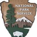 National Park Service Sign Arrow Head Antique Park Sign Wood Carved Sign Courtyard Garden Home Wall Mounted Decor for Indoor and Outdoor