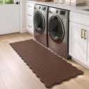 DEXI Kitchen Floor Mats Cushioned Anti Fatigue, 23x71 Runner Rugs Brown, 71"L x 23"W x 0.4"Th