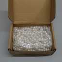 12 Pcs Pearl Bow Christmas Tree Ornaments - Christmas Tree Bead Bow Hanging Ornaments for Xmas Party Crafts, Wreaths, Gift Wrapping, Home Decoration(White)