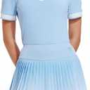 AFZ Women Tennis Skirt Set 2 Piece Athletic Sets Golf Shirt Matching Summer Vacation Skort Sets, S